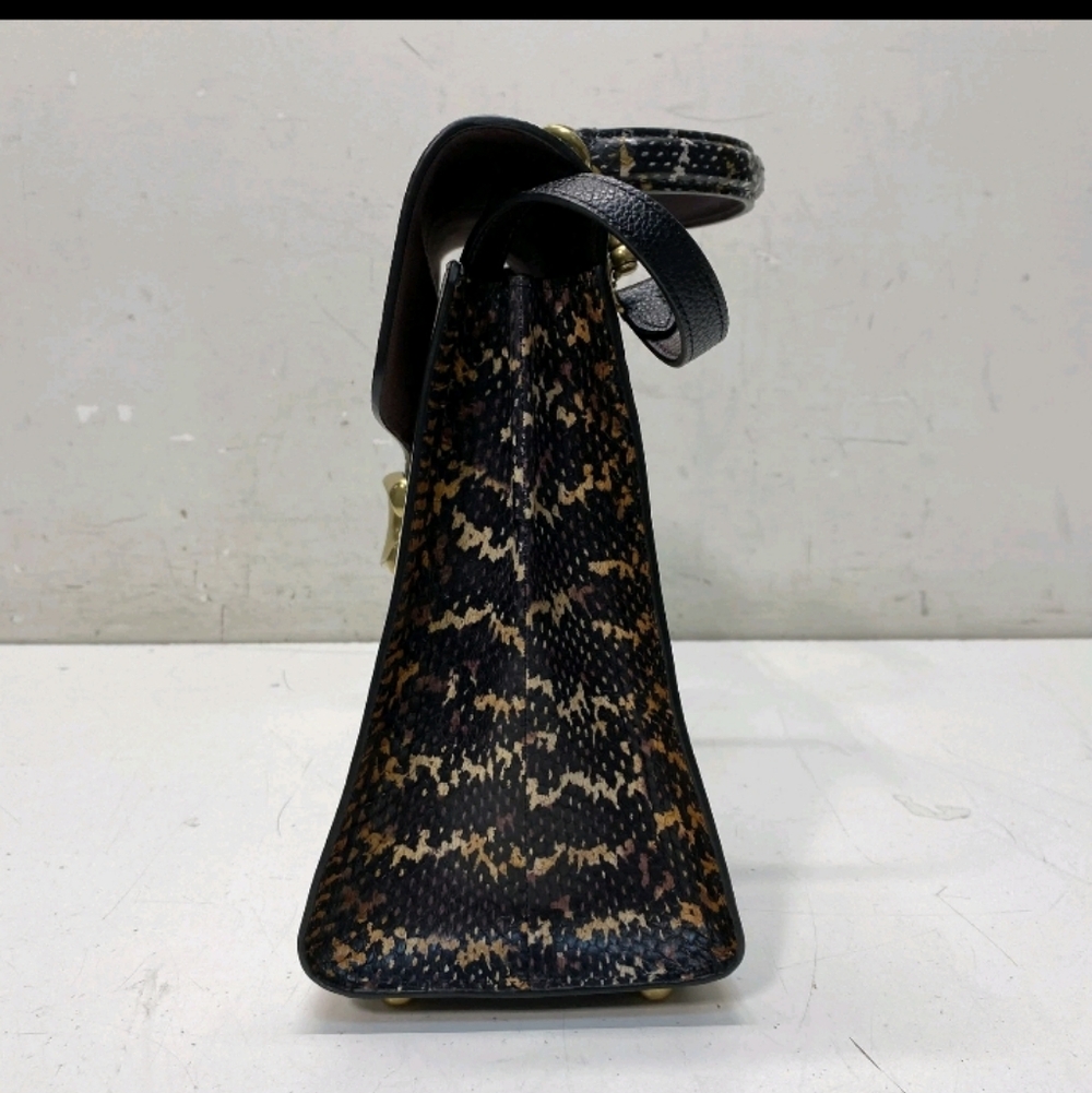 COACH-Tabby 20 Satchel Top Handle (Colorblock-Snakeskin) " RARE " - Picture 4 of 10